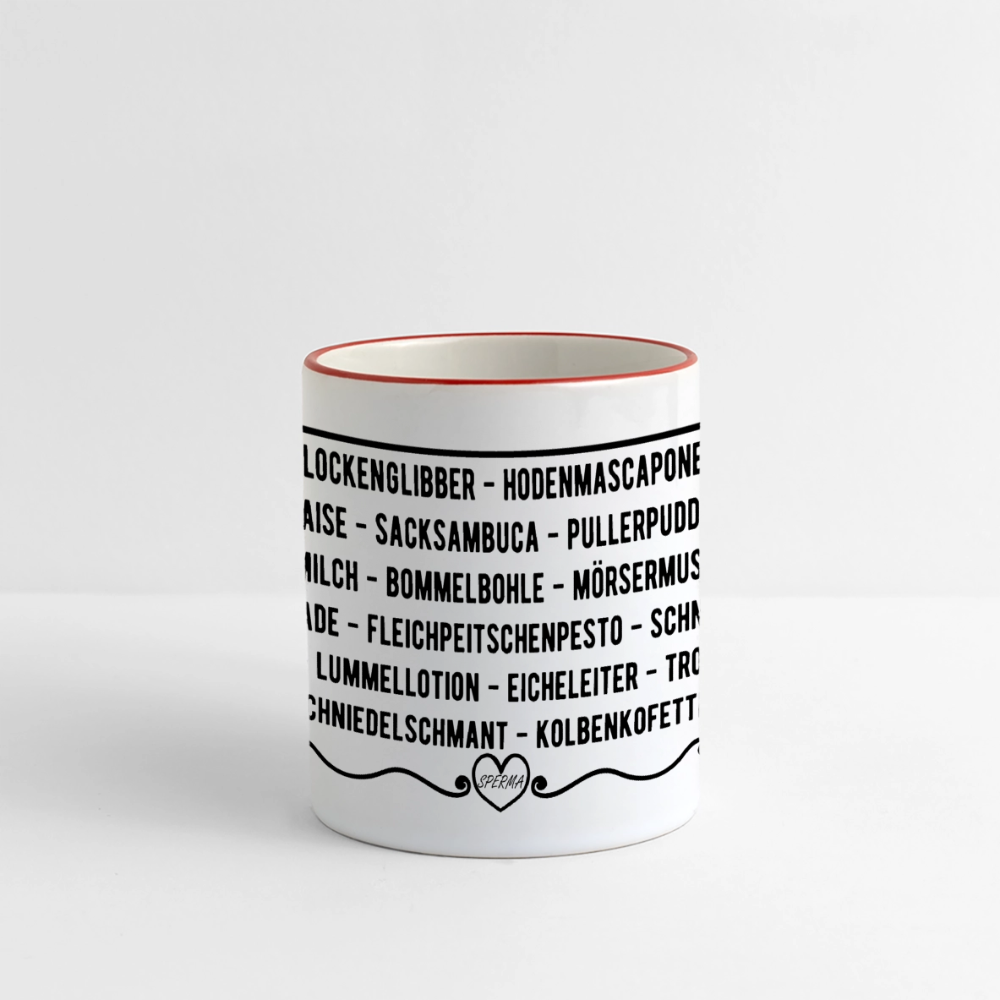 SPERMA Tasse - Weiß/Rot