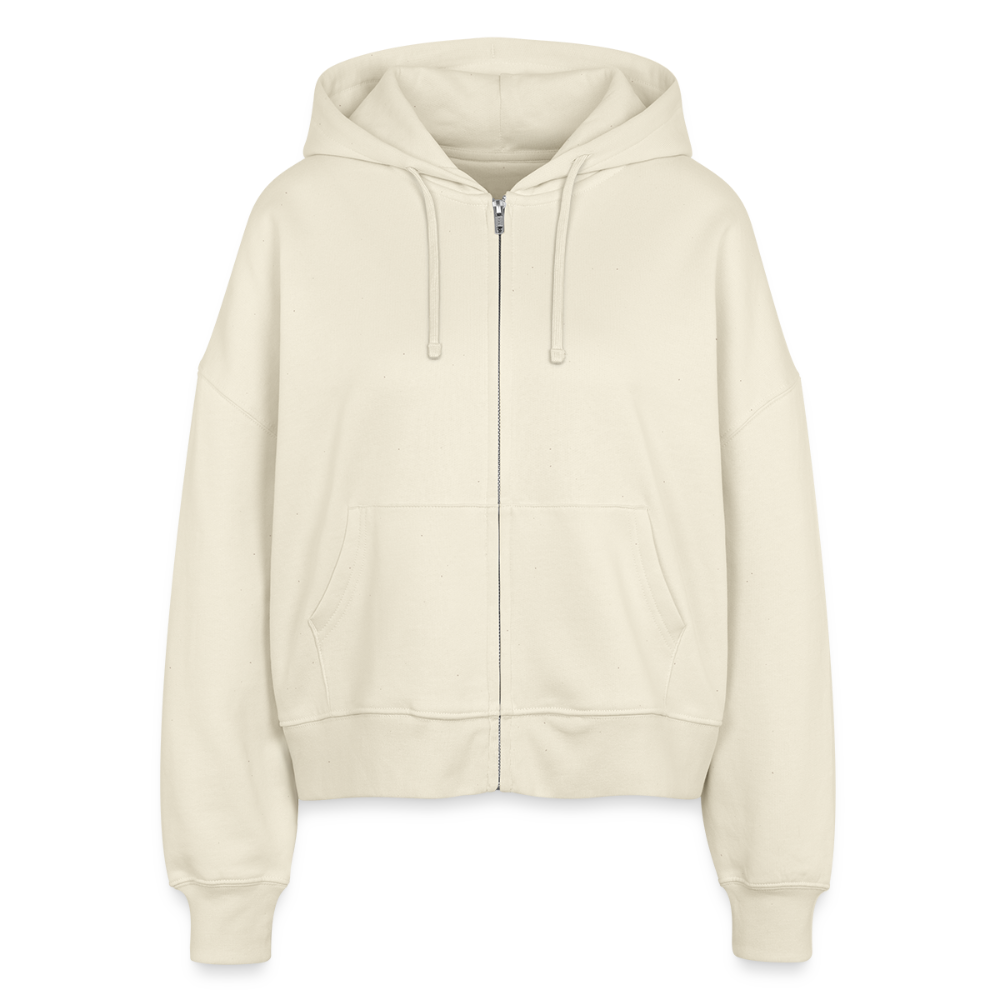 Frauen Bio Zip Hoodie - TIME TO GET UPSET - Weißgrau