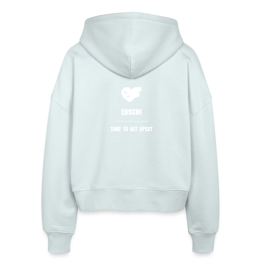 Frauen Bio Zip Hoodie - TIME TO GET UPSET - Eisblau