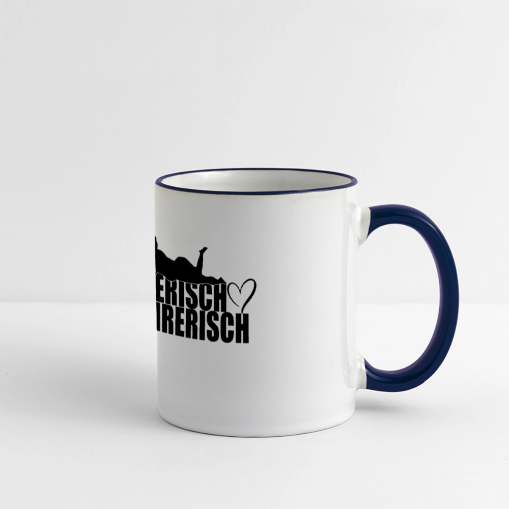 Verführungstasse - Weiß/Kobaltblau