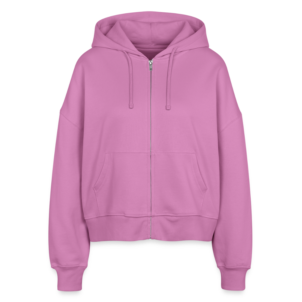 Frauen Bio Zip Hoodie - TIME TO GET UPSET - Pink