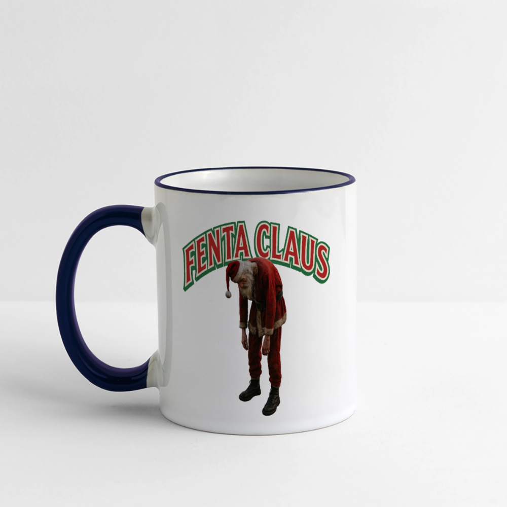 Fenta Claus Tasse - Weiß/Kobaltblau