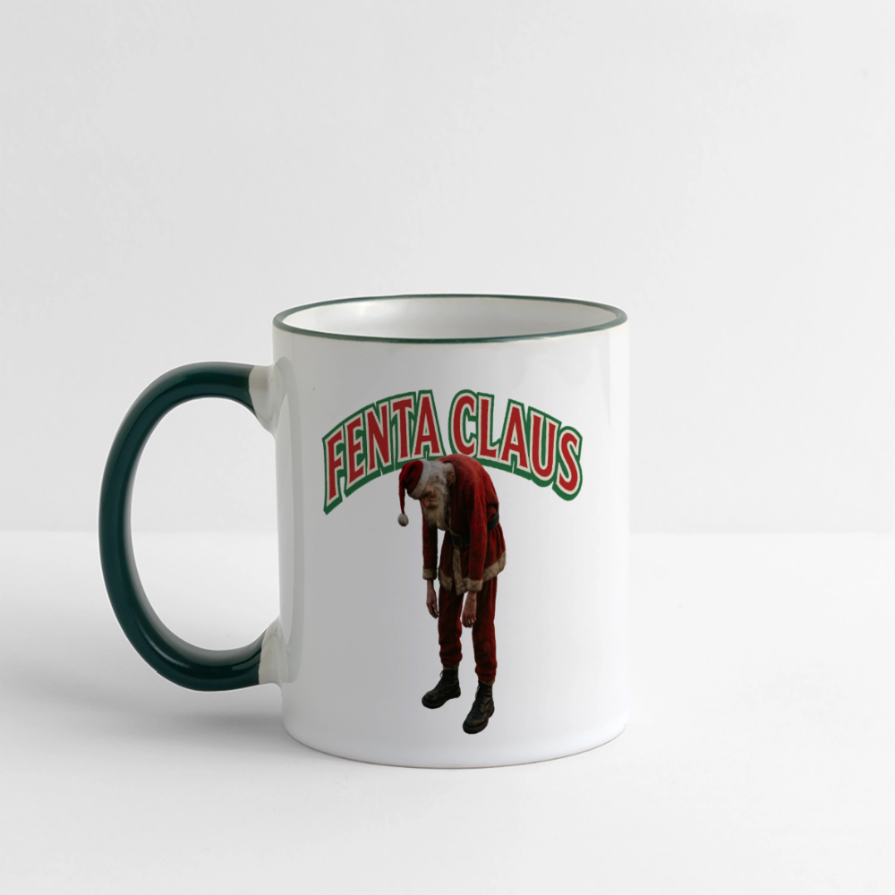 Fenta Claus Tasse - Weiß/Dunkelgrün