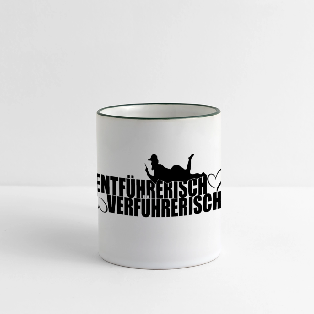Verführungstasse - Weiß/Dunkelgrün