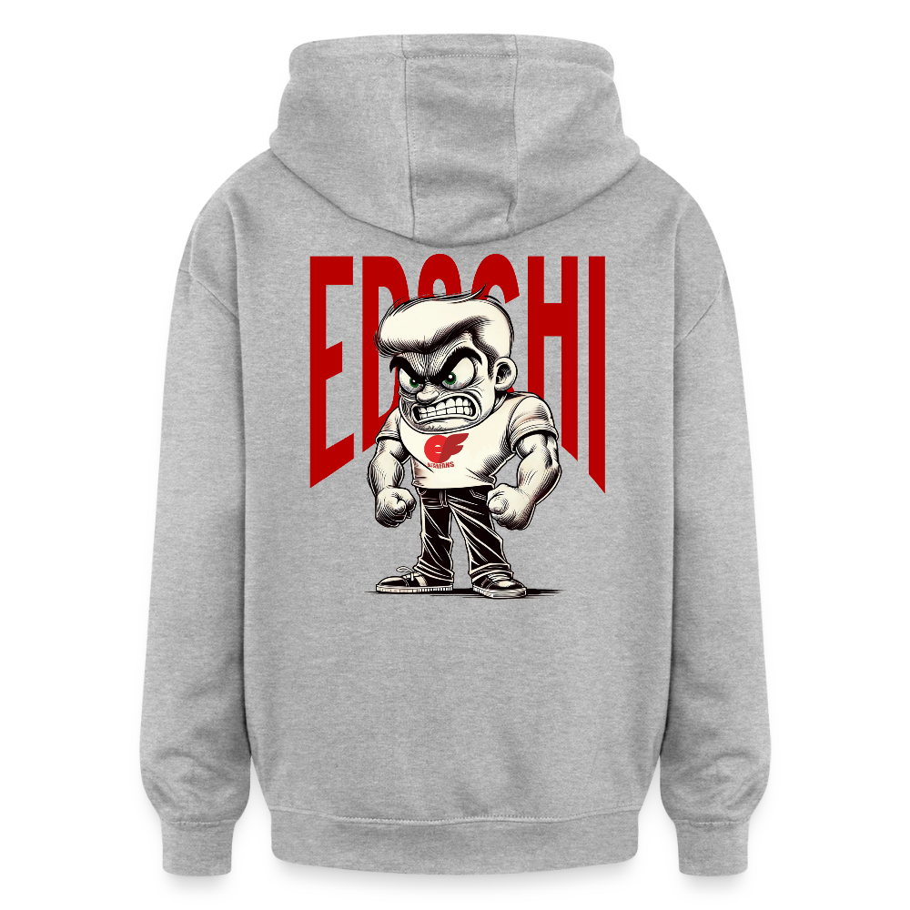 Oversized Unisex Hoodie - Grau meliert