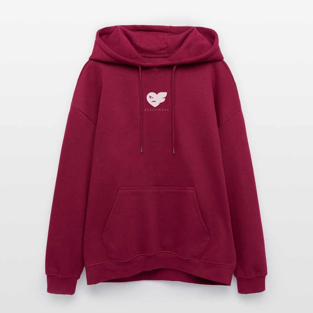 Oversized Unisex Hoodie - EDSCHIFANS VORNE & HINTEN - Burgunderrot