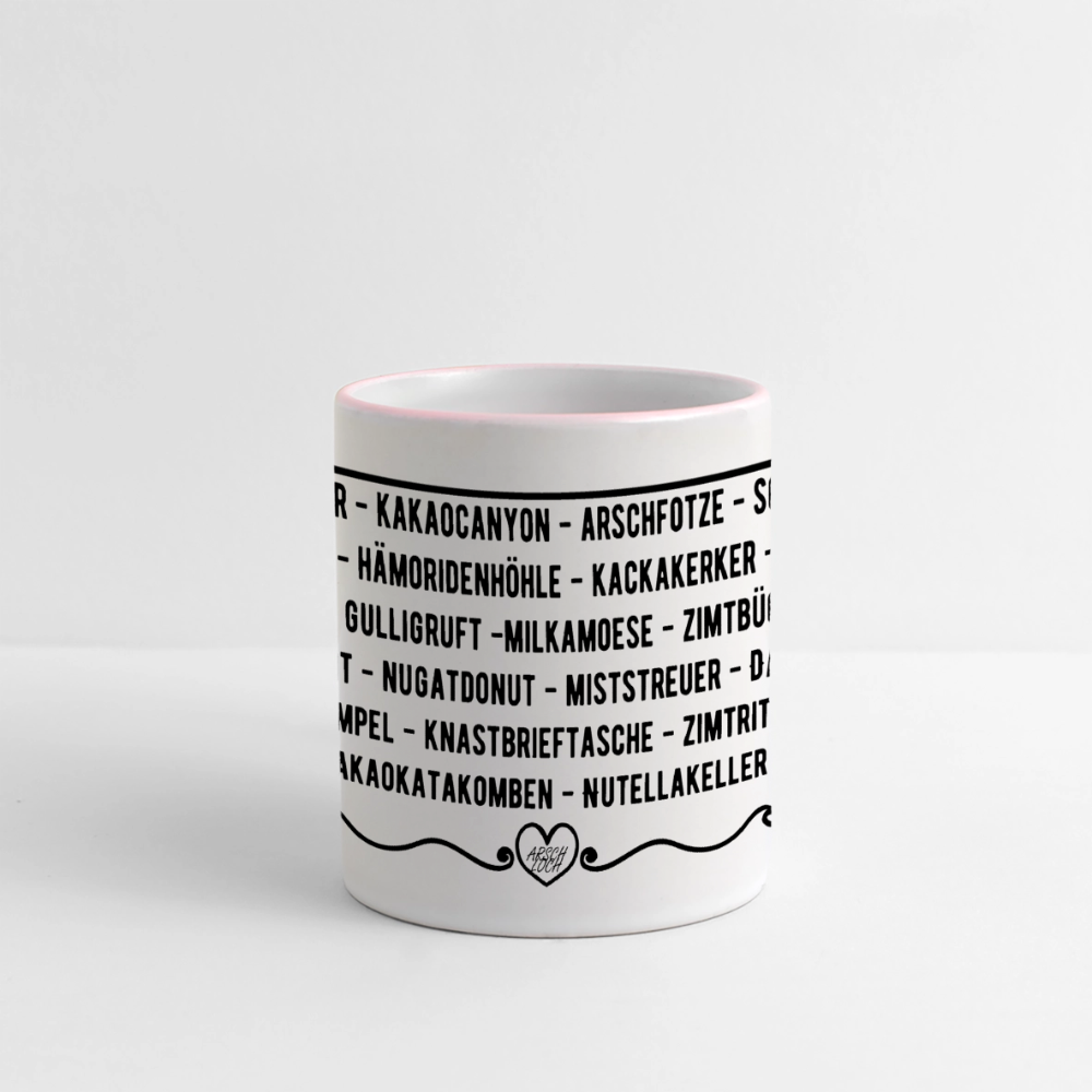 ARSCHLOCH Tasse - Weiß/Pink