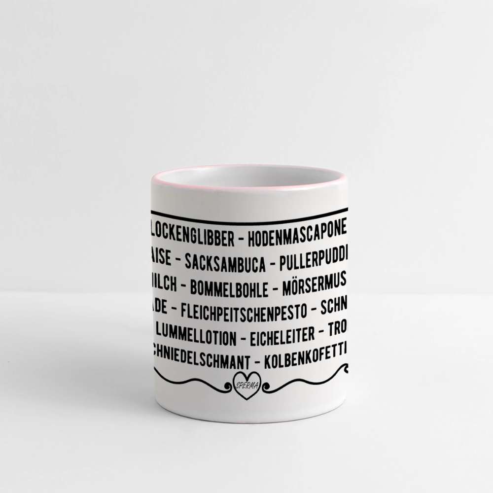 SPERMA Tasse - Weiß/Pink