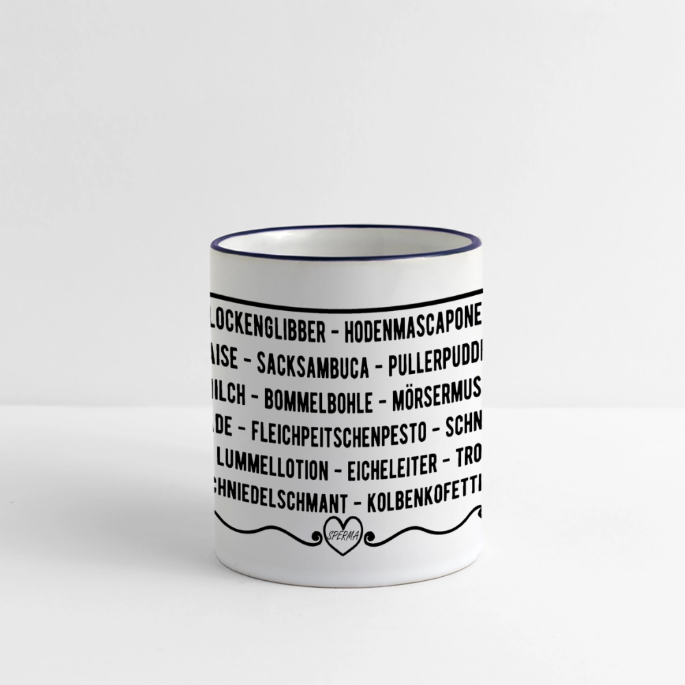 SPERMA Tasse - Weiß/Kobaltblau