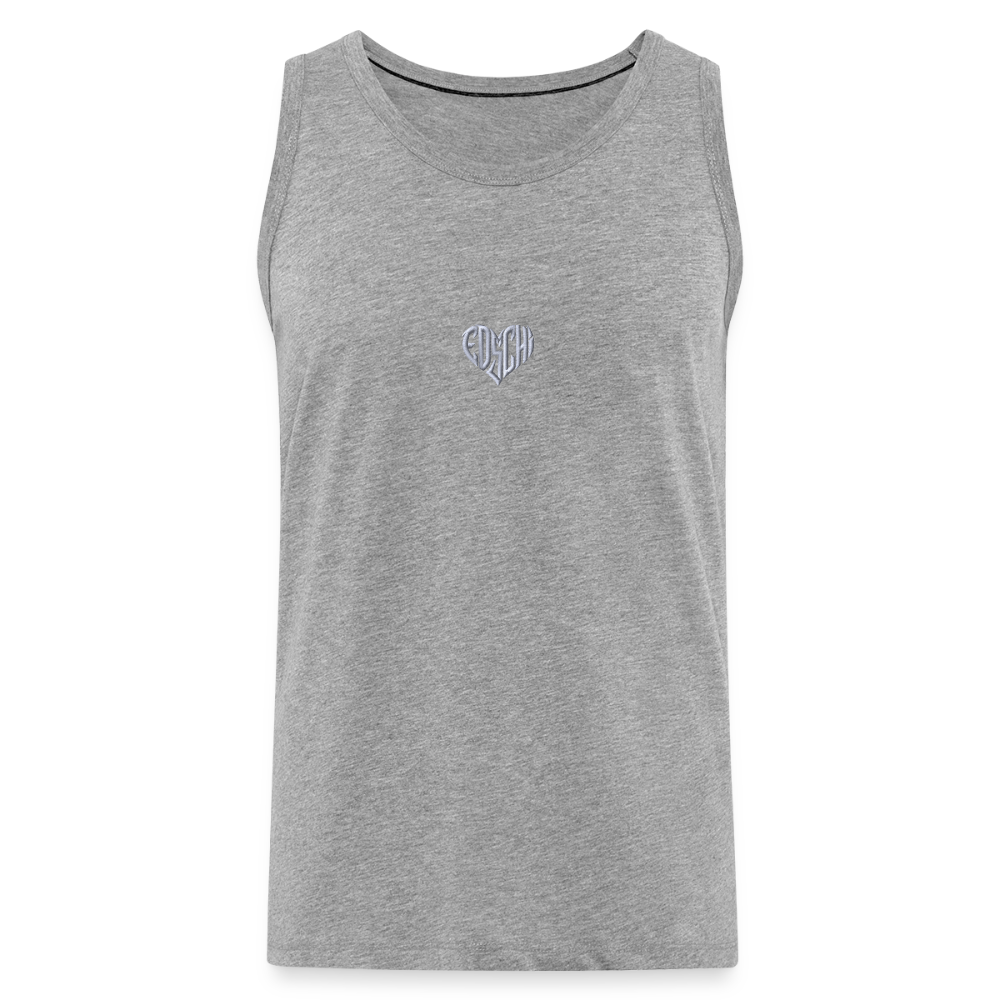 Männer Premium Tank Top Stick - Grau meliert