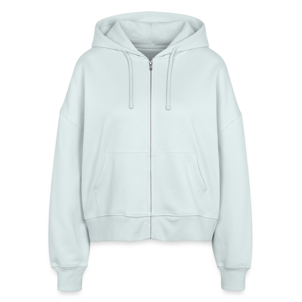 Frauen Bio Zip Hoodie - TIME TO GET UPSET - Eisblau
