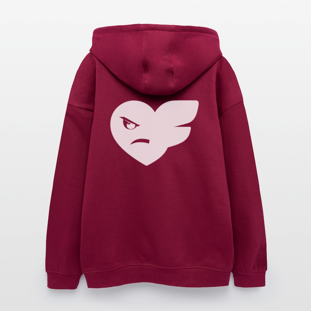 Oversized Unisex Hoodie - EDSCHIFANS VORNE & HINTEN - Burgunderrot
