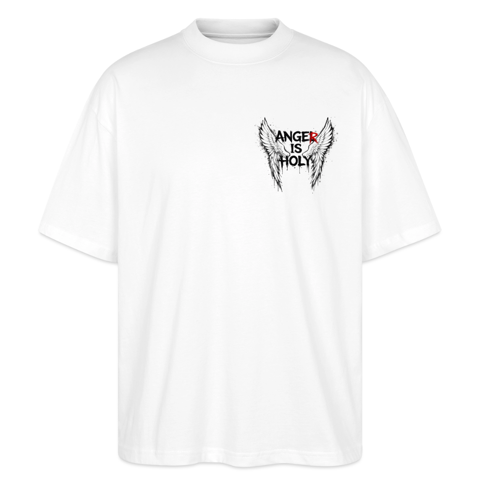 EDSCHI "ANGER IS HOLY" OVERSIZE T-SHIRT - Weiß