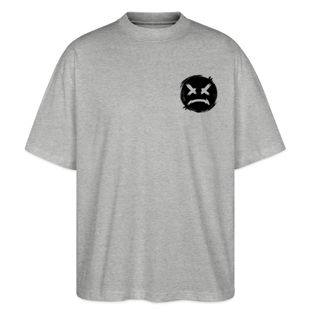 EDSCHI „ANGER LOOKS GOOD“ OVERSIZED T-SHIRT - Grau meliert