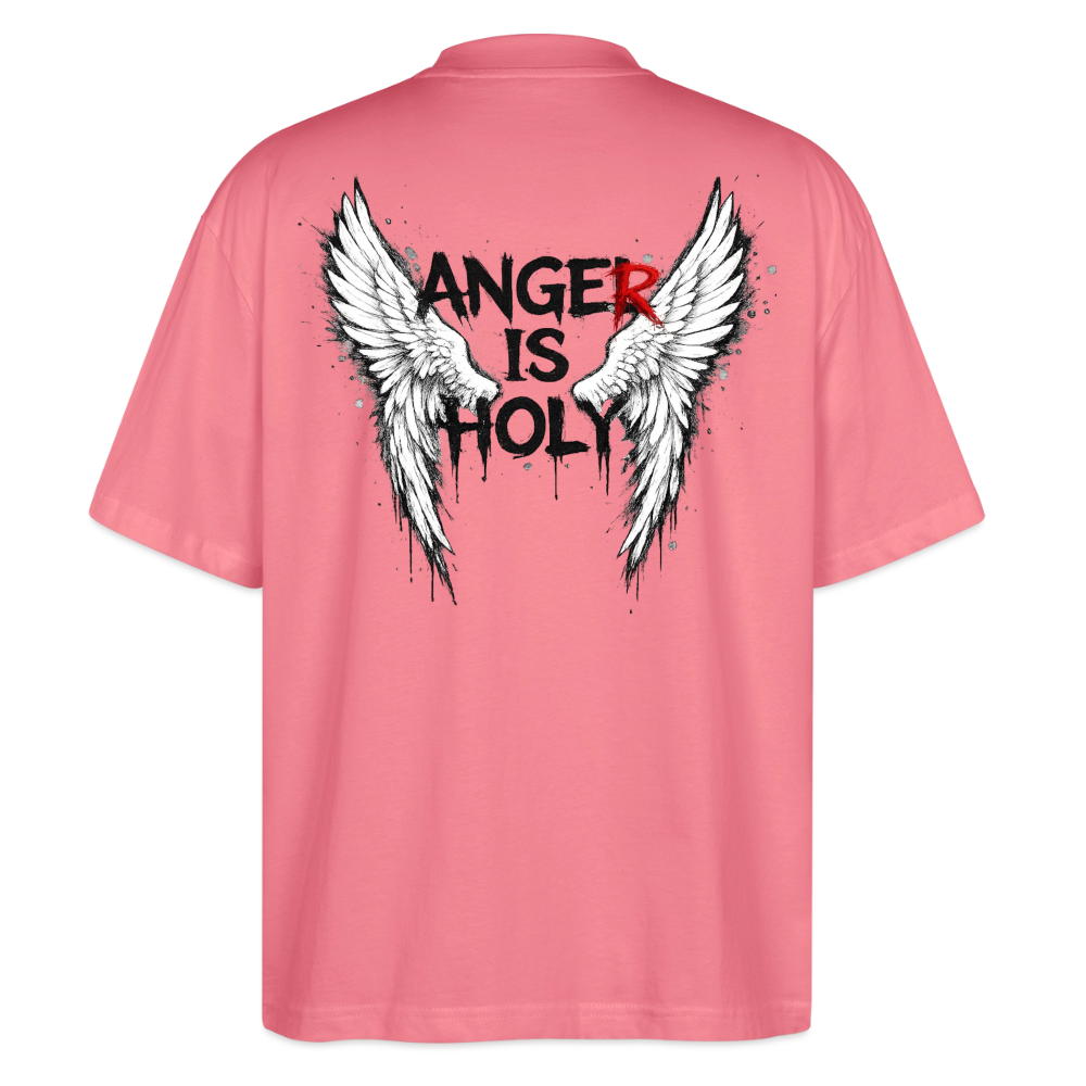 EDSCHI "ANGER IS HOLY" OVERSIZE T-SHIRT - Pink 