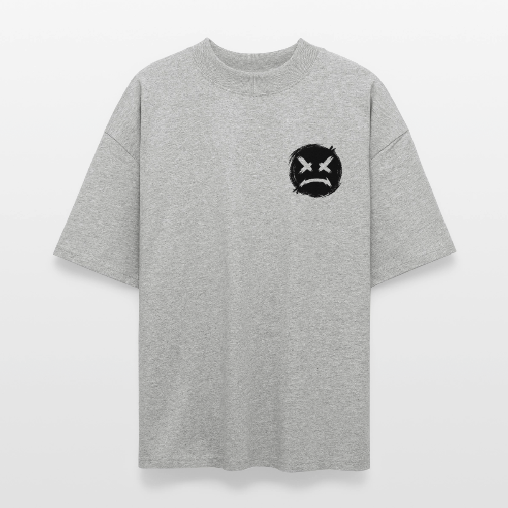 EDSCHI „ANGER LOOKS GOOD“ OVERSIZED T-SHIRT - Grau meliert