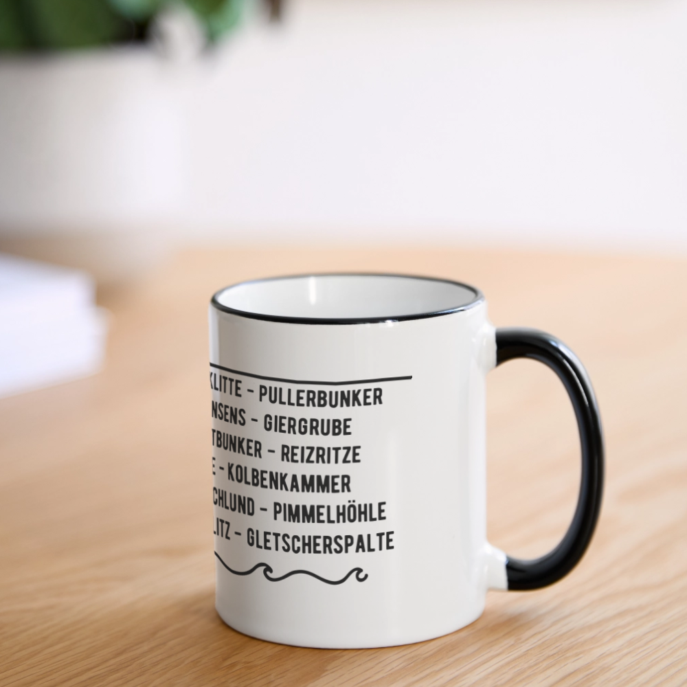Muschi-Tasse - Weiß/Schwarz
