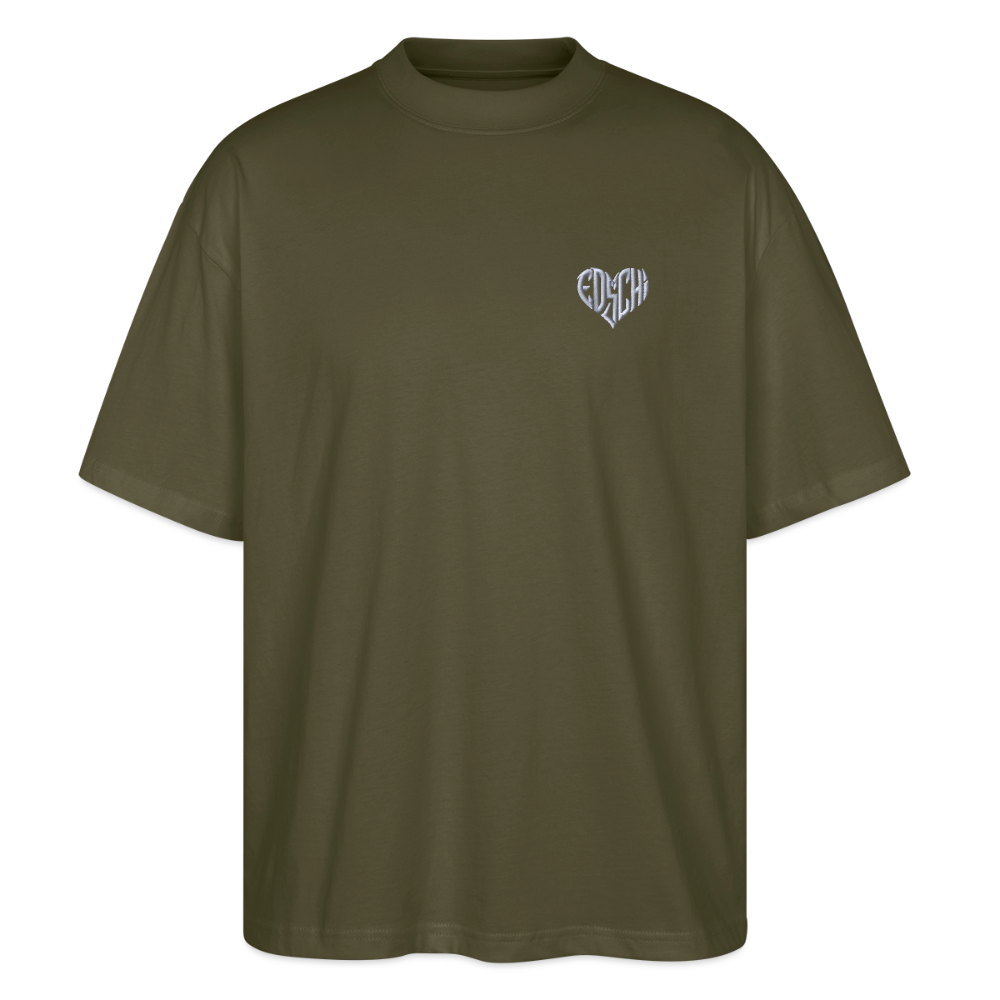 EDSCHI Oversized Unisex Bio T-Shirt  Stick - Khaki
