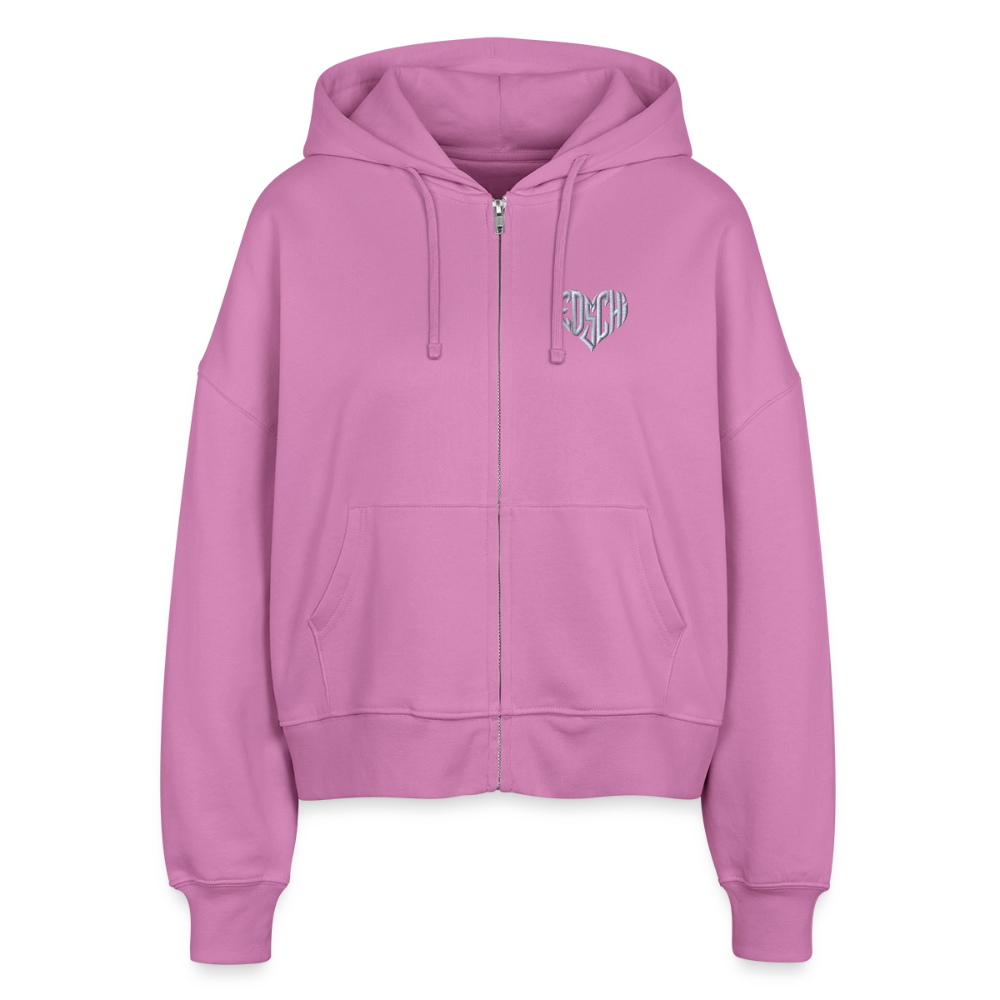 EDSCHI Frauen Bio Zip Hoodie Stick - Pink