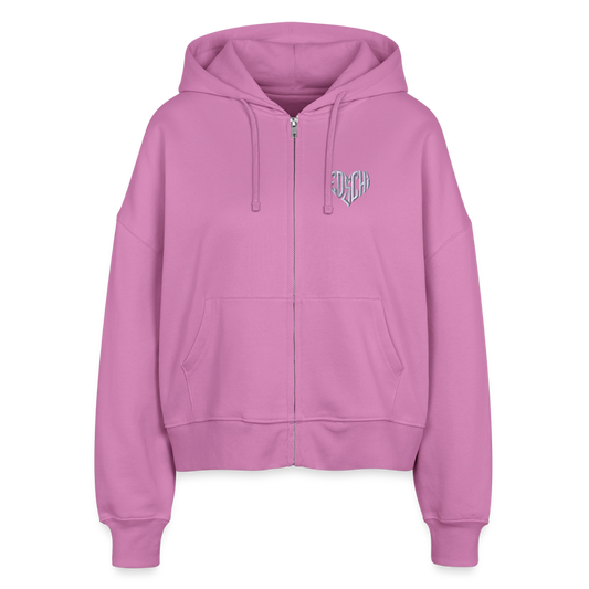 EDSCHI Frauen Bio Zip Hoodie Stick - Pink