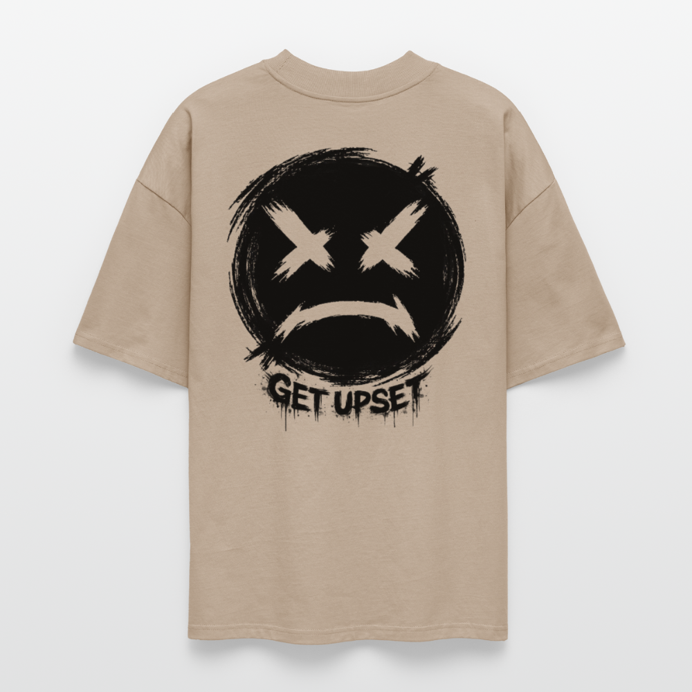 EDSCHI „ANGER LOOKS GOOD“ OVERSIZED T-SHIRT - Steingrau