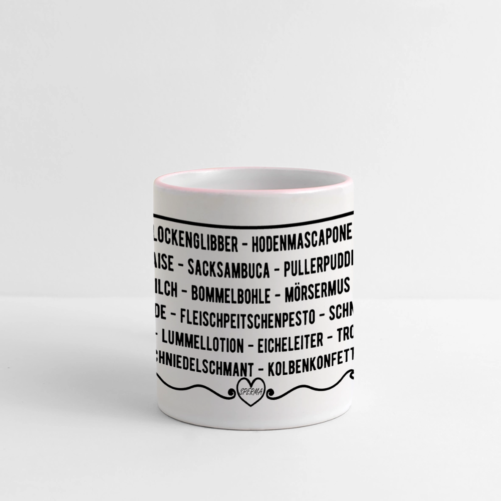 SPERMA Tasse - Weiß/Pink