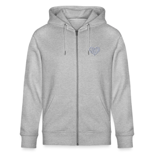 EDSCHI ZIP-HOODIE UNISEX STICK WEIß - Grau meliert