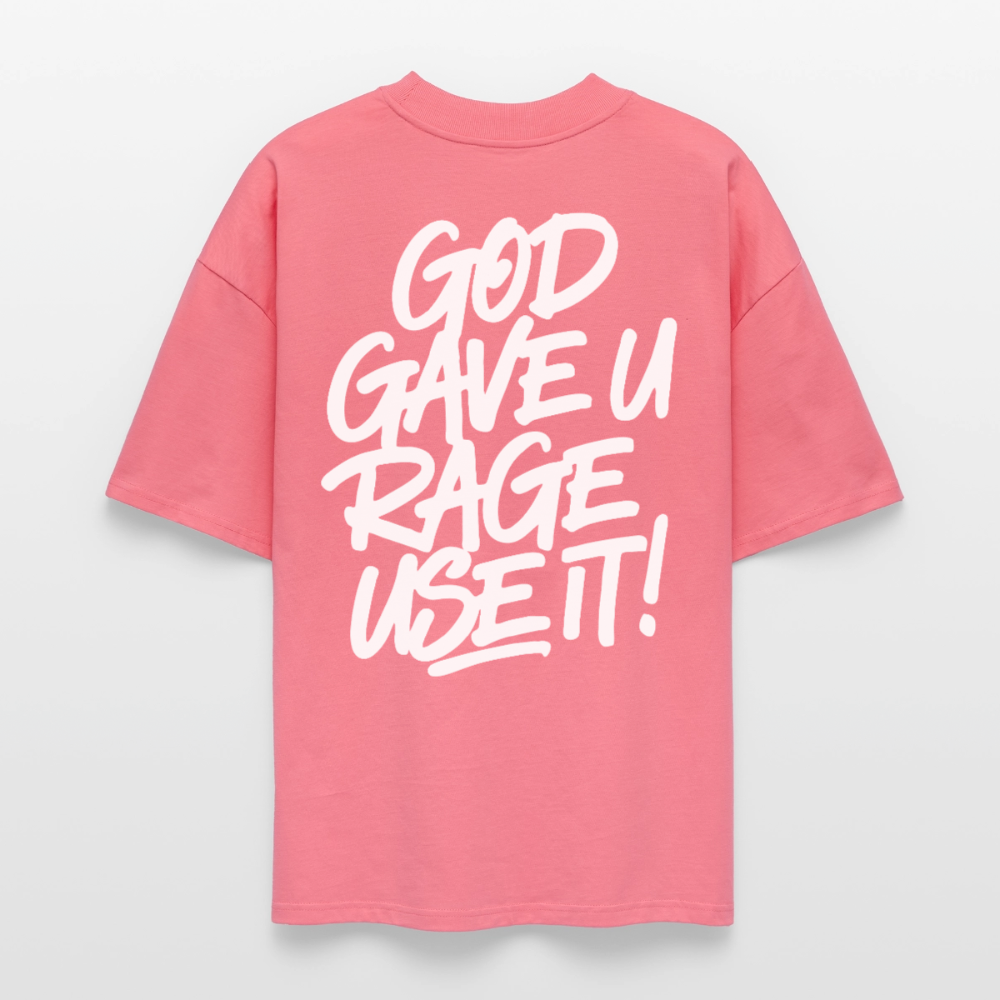 EDSCHI Oversized Unisex Bio T-Shirt  Stick - Pink 