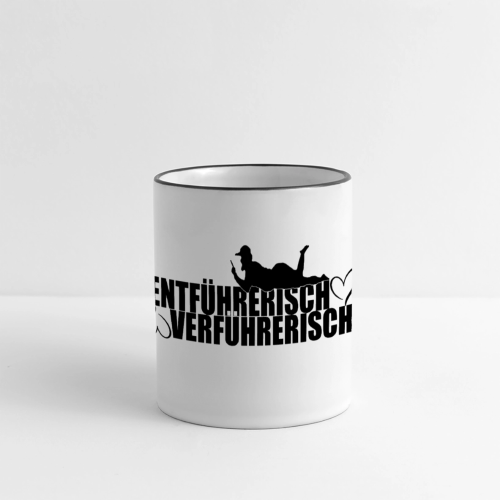 Verführungstasse - Weiß/Schwarz