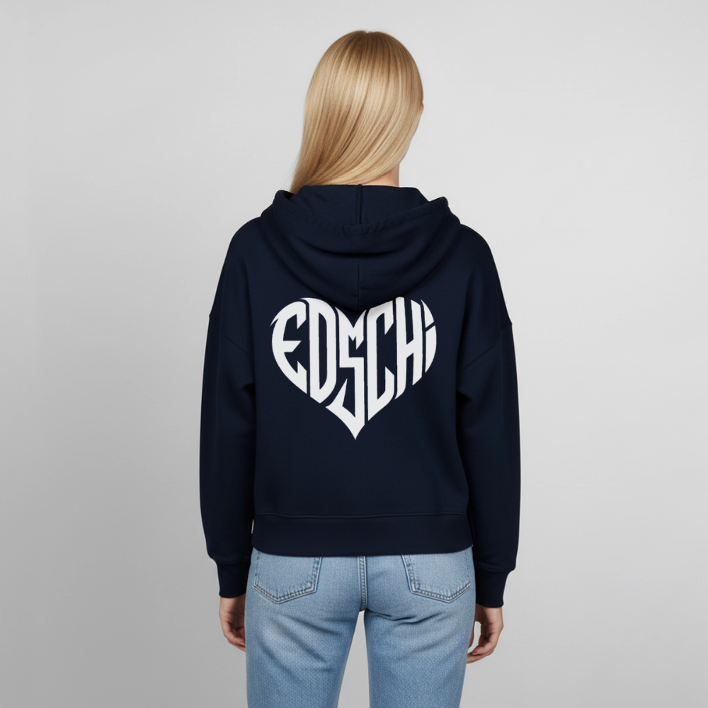 EDSCHI Frauen Bio Zip Hoodie Stick - Navy