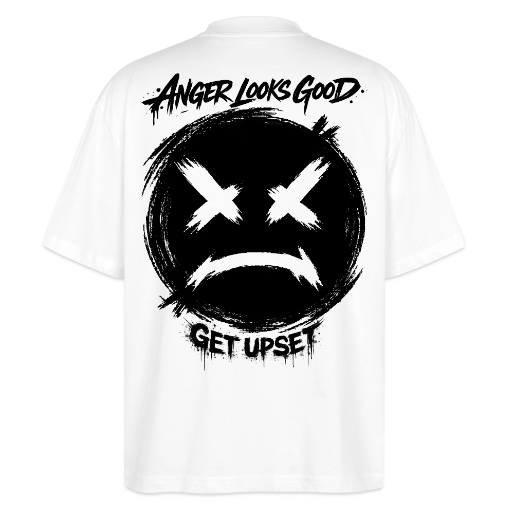 EDSCHI „ANGER LOOKS GOOD“ OVERSIZED T-SHIRT - Weiß
