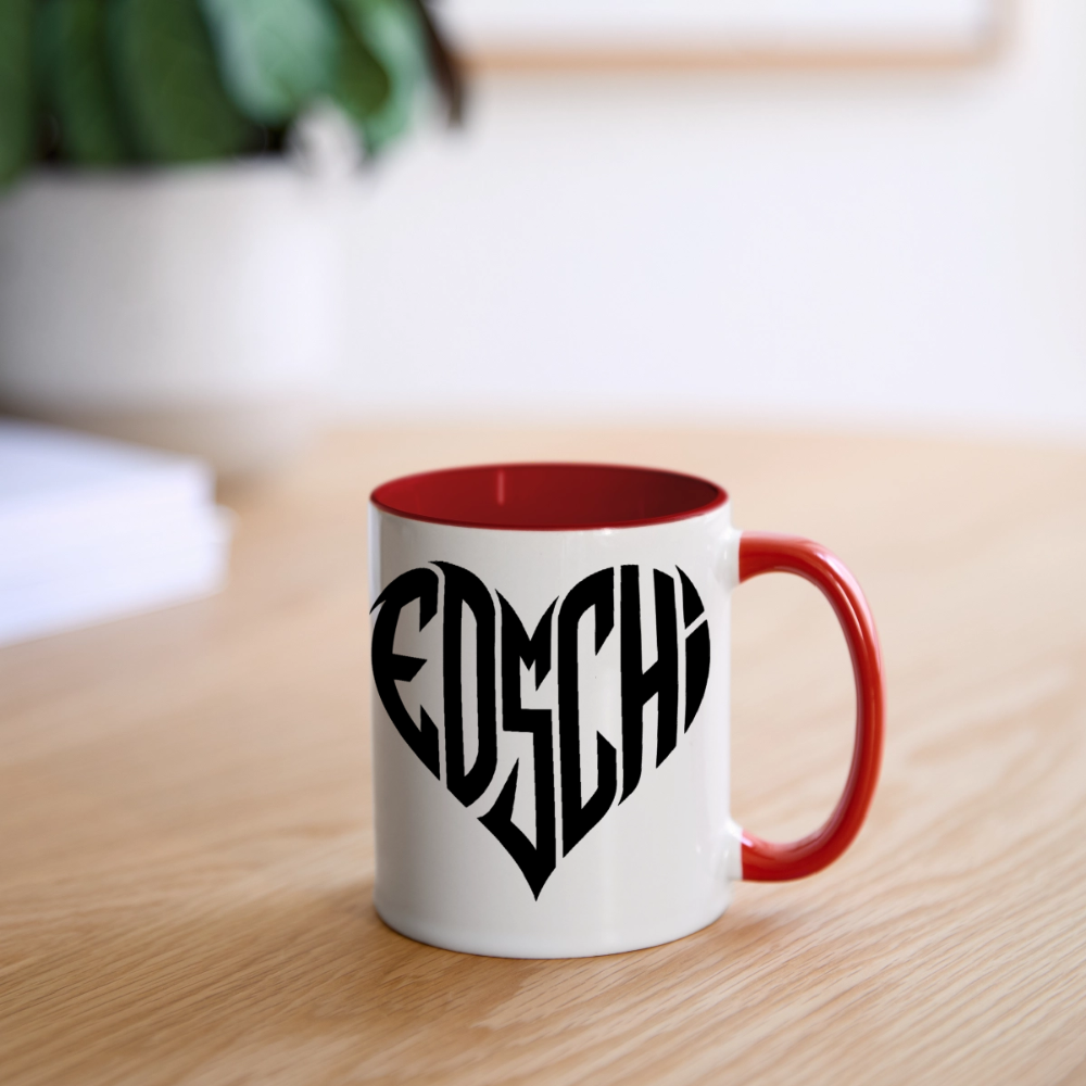 EDSCHI Tasse - Weiß/Rot