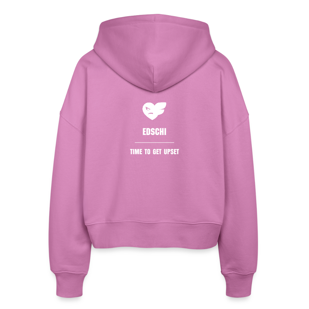 Frauen Bio Zip Hoodie - TIME TO GET UPSET - Pink