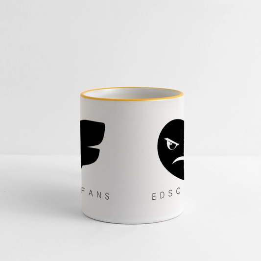 Edschifans Tasse - Weiß/Gelb