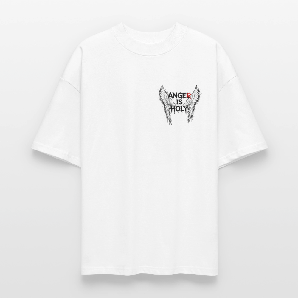 EDSCHI "ANGER IS HOLY" OVERSIZE T-SHIRT - Weiß