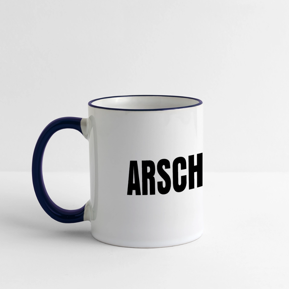 AF Tasse - Weiß/Kobaltblau