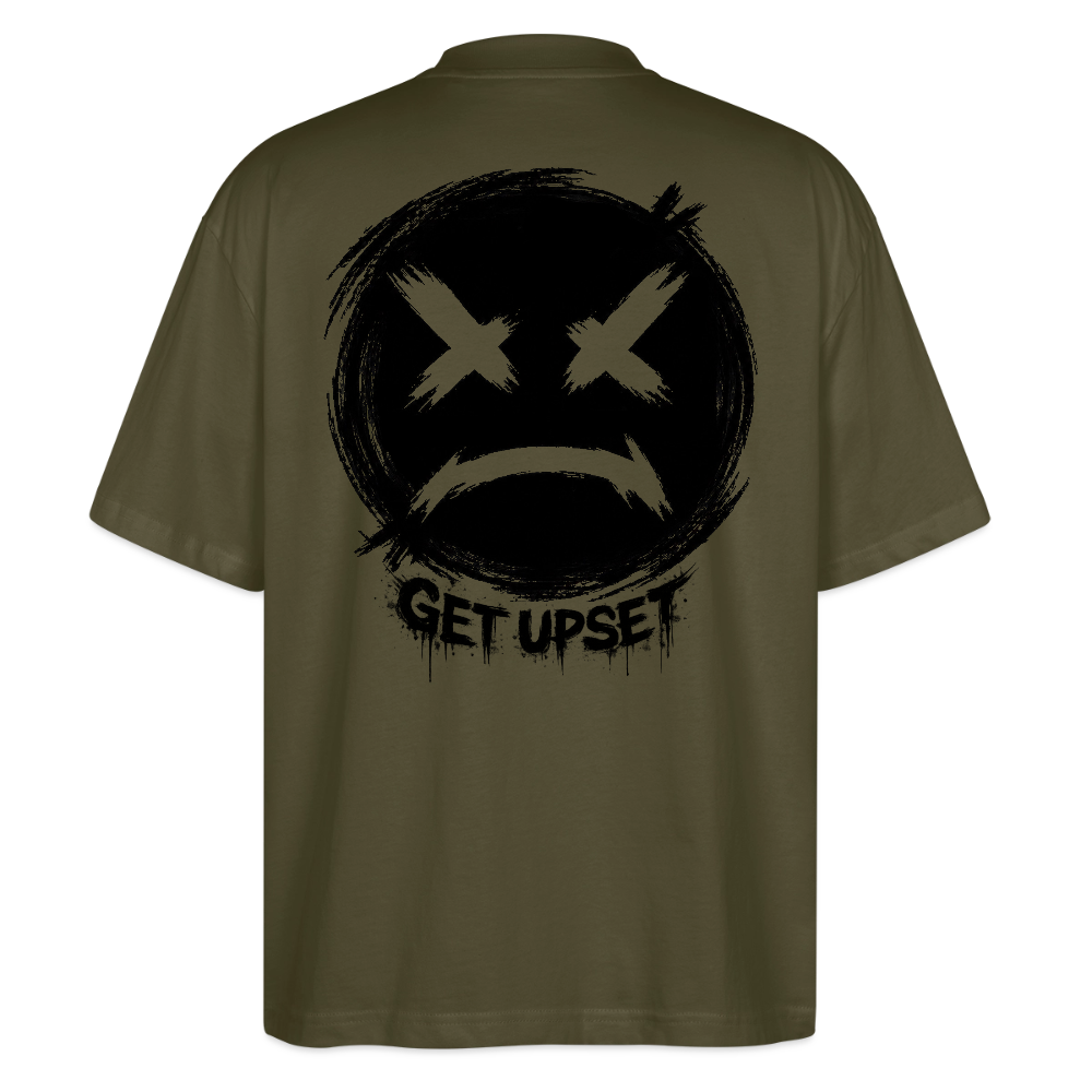 EDSCHI „ANGER LOOKS GOOD“ OVERSIZED T-SHIRT - Khaki