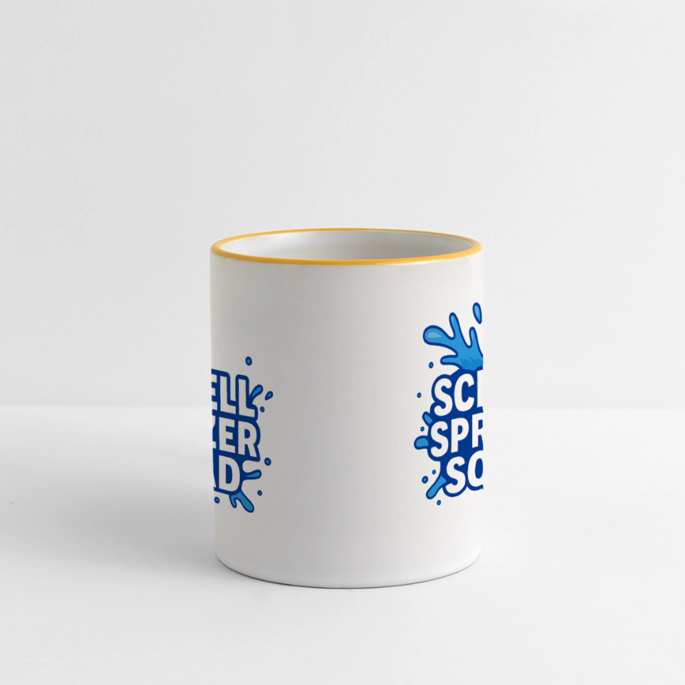 Schnell Spritzer Squad Tasse - Weiß/Gelb