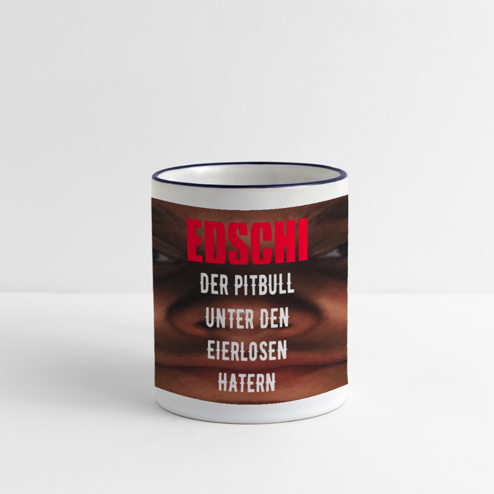 Edschi Tasse - Weiß/Kobaltblau
