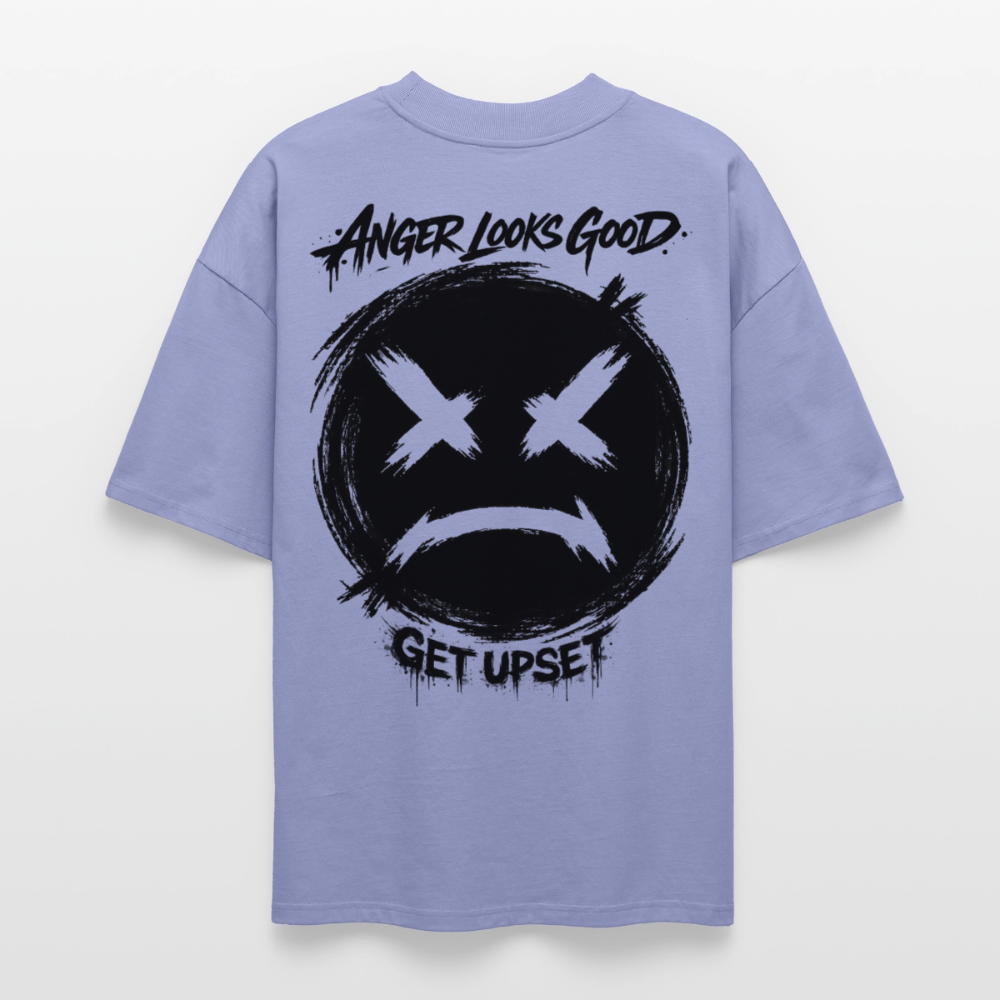 EDSCHI „ANGER LOOKS GOOD“ OVERSIZED T-SHIRT - Violett