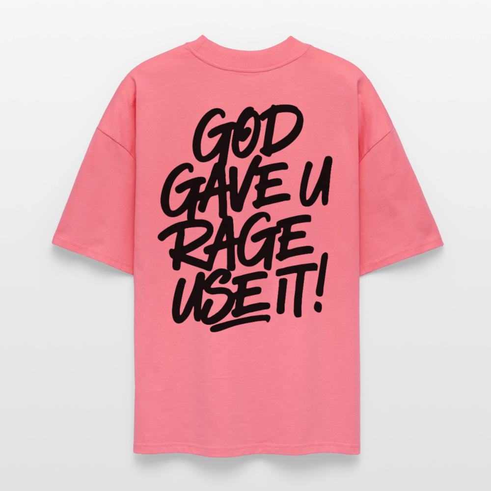 EDSCHI Oversized Unisex Bio T-Shirt Stick - Pink 