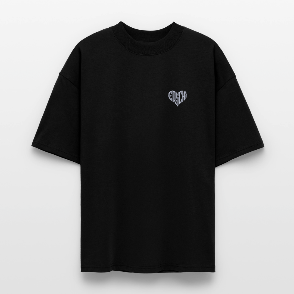 EDSCHI Oversized Unisex Bio T-Shirt  Stick - Schwarz