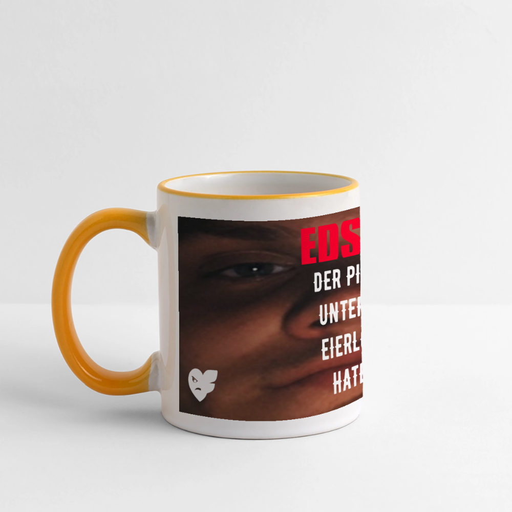 Edschi Tasse - Weiß/Gelb