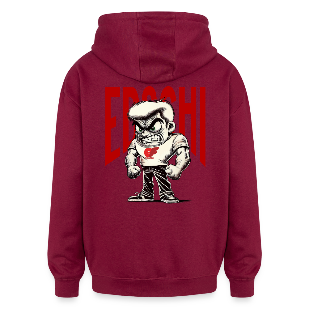 Oversized Unisex Hoodie - Burgunderrot