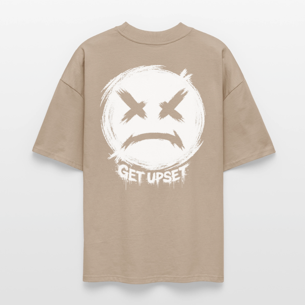 EDSCHI „ANGER LOOKS GOOD“ OVERSIZED T-SHIRT - Steingrau