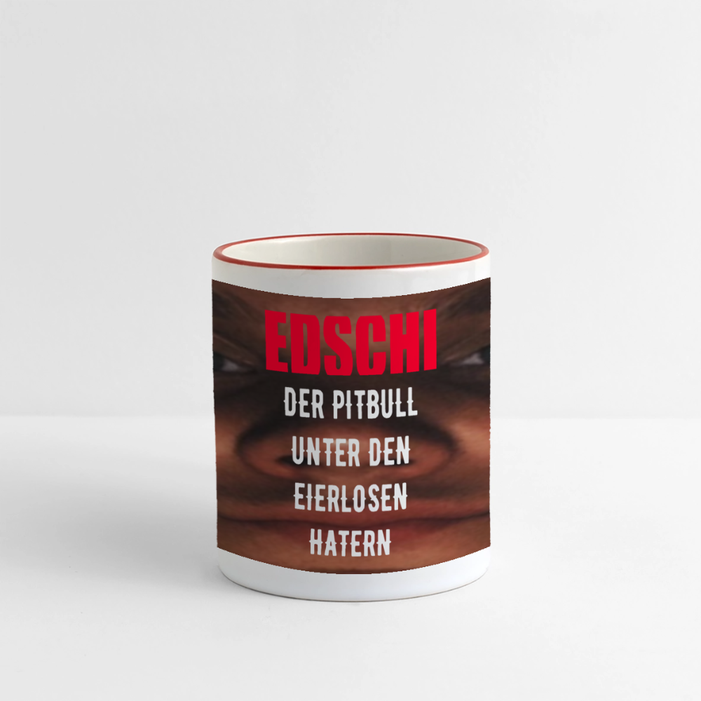 Edschi Tasse - Weiß/Rot