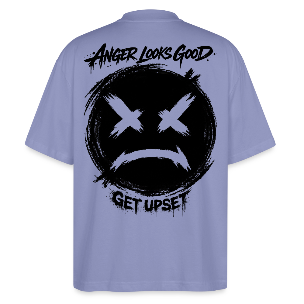 EDSCHI „ANGER LOOKS GOOD“ OVERSIZED T-SHIRT - Violett