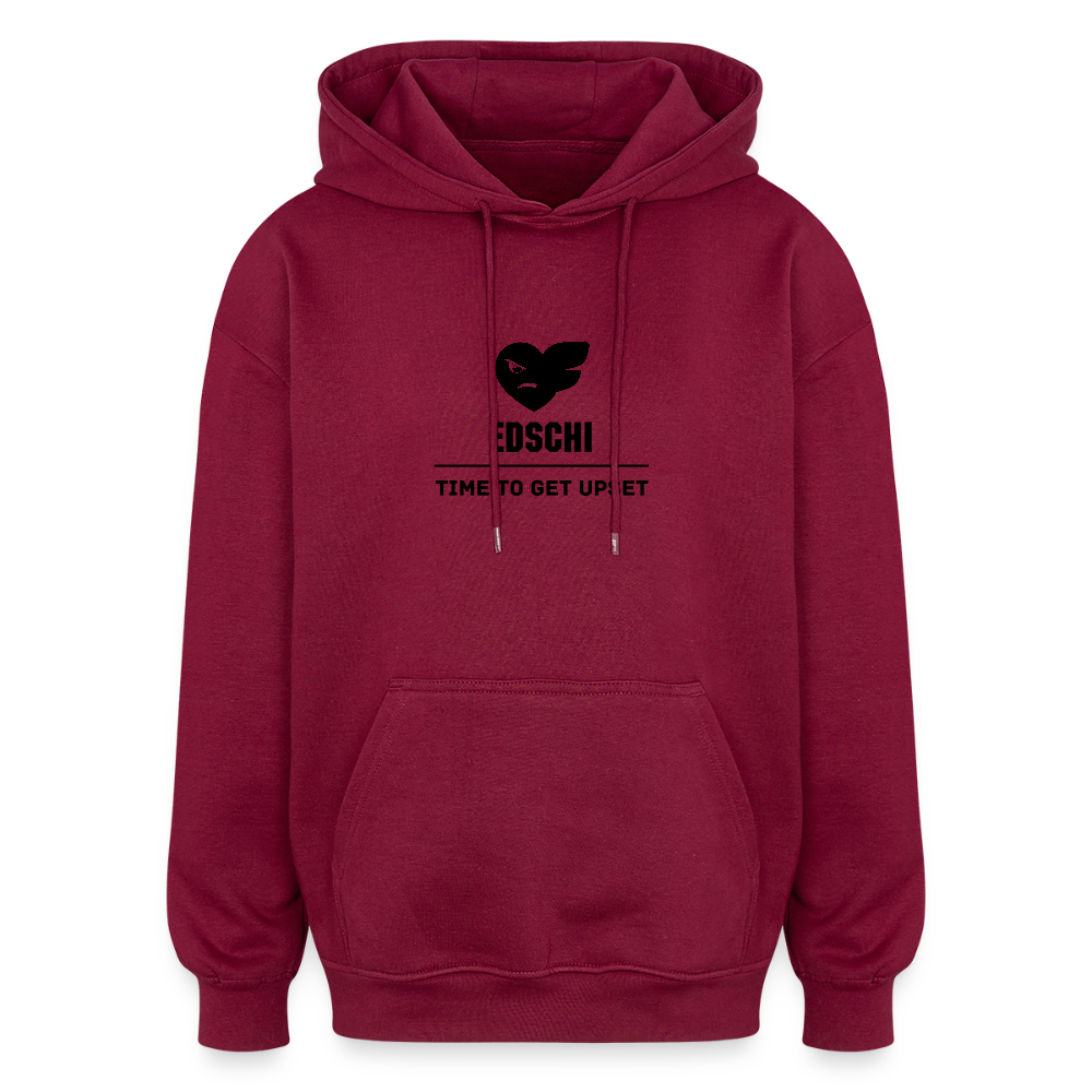 Oversized Unisex Hoodie - Burgunderrot