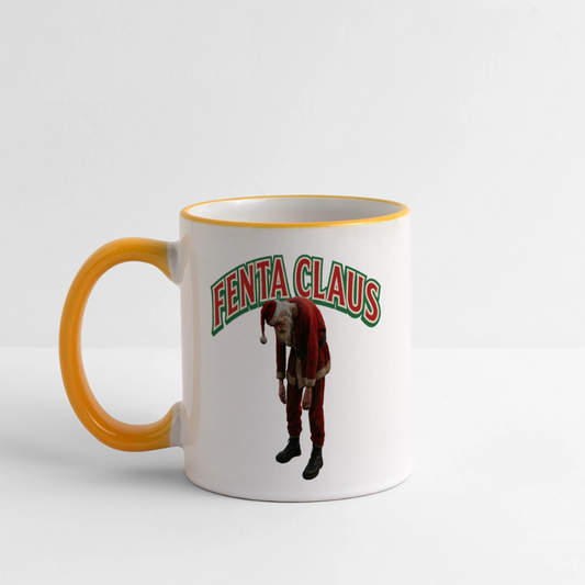 Fenta Claus Tasse - Weiß/Gelb