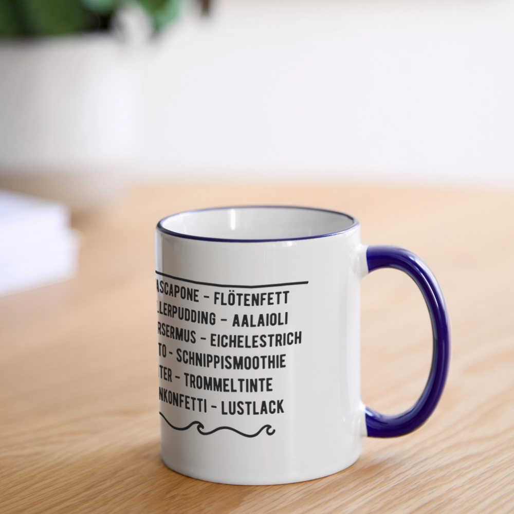 SPERMA Tasse - Weiß/Kobaltblau